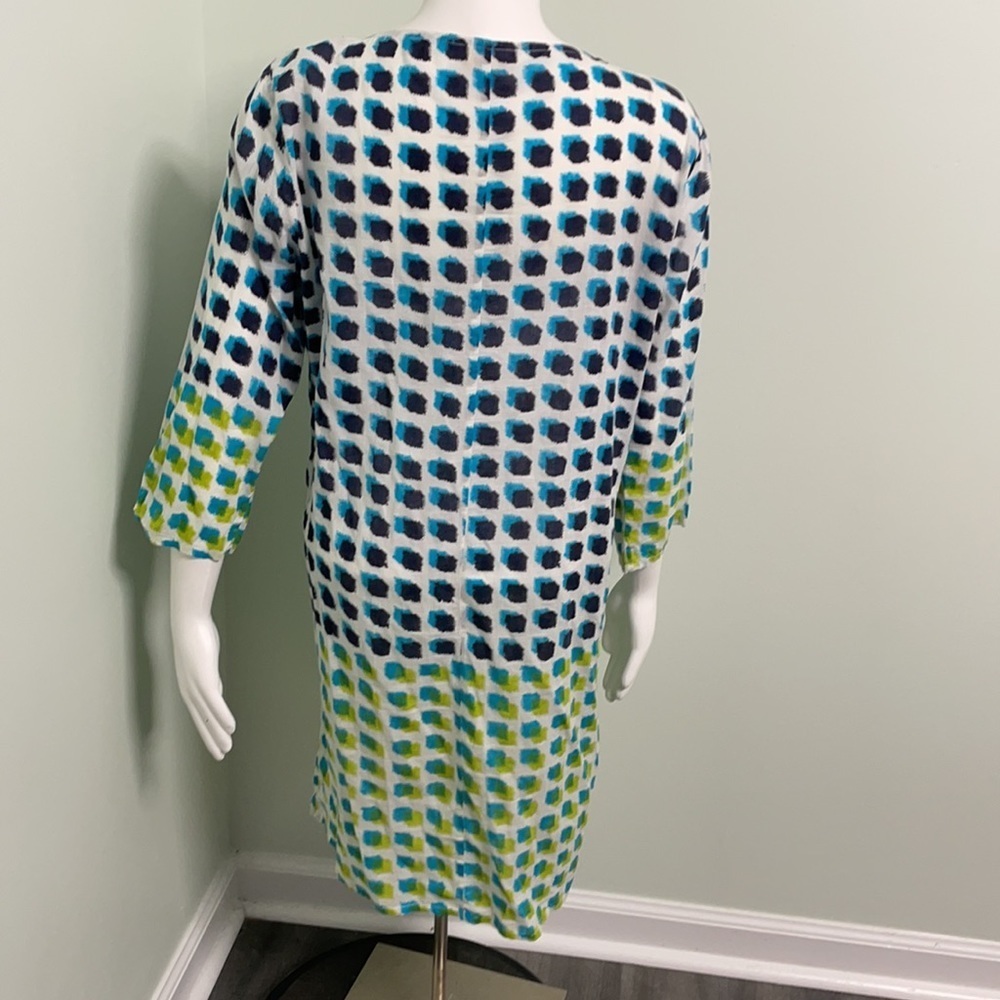 Roberta Roller Rabbit Blue Green Dotted Tunic Medium - Picture 5 of 7